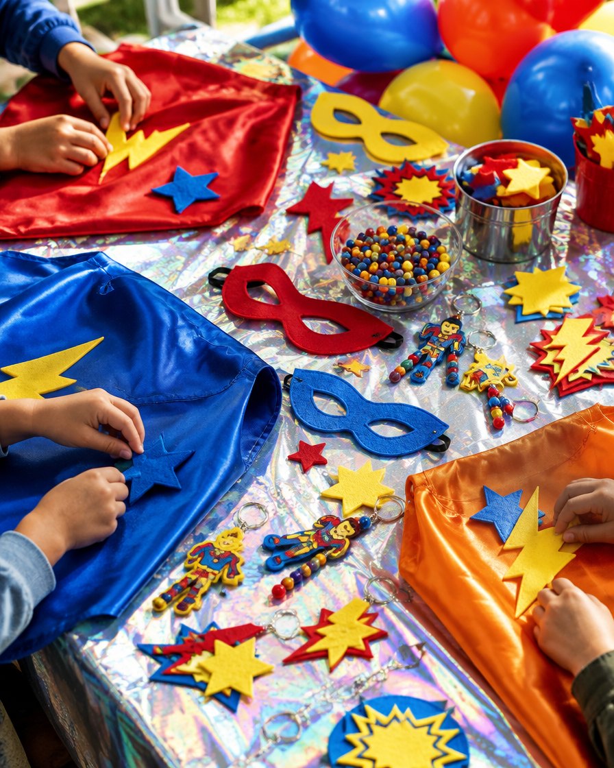 Superhero Bash capes and masks